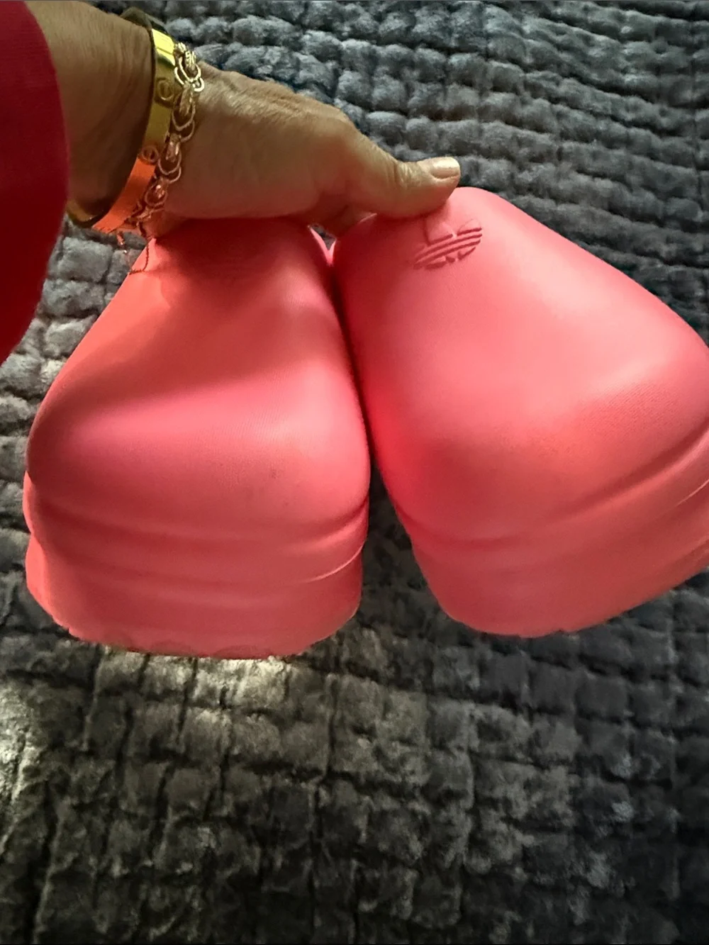 adidas Coral-Red Slip-On MulesAdidas Miles - Picture 4 of 4